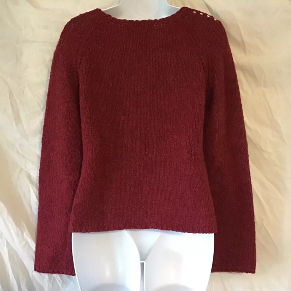 Burgundy Wool Sweater by Express - Picture 6 of 9